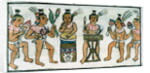 Ms Palat. 218-220 Book IX Aztec musicians from an account of Aztec crafts in Central Mexico by Spanish School