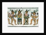 Ms Palat. 218-220 Book IX Aztec musicians from an account of Aztec crafts in Central Mexico by Spanish School