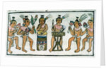 Ms Palat. 218-220 Book IX Aztec musicians from an account of Aztec crafts in Central Mexico by Spanish School