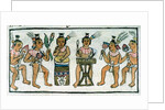 Ms Palat. 218-220 Book IX Aztec musicians from an account of Aztec crafts in Central Mexico by Spanish School
