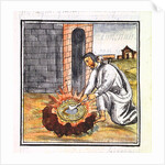 A European engaged in making a reliquary by Spanish School