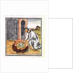 A European engaged in making a reliquary by Spanish School