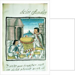 Ms Palat. 218-220 Book IX Aztec feather artisans at work by Spanish School