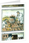 Ms Palat. 218-220 Book IX Melting and casting gold in the Aztec empire by Spanish School