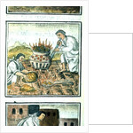 Ms Palat. 218-220 Book IX Melting and casting gold in the Aztec empire by Spanish School