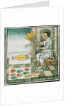 Ms Palat 218-220 Book IX An Aztec feather artisan by Spanish School