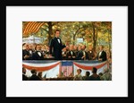 Abraham Lincoln and Stephen A. Douglas debating at Charleston, Illinois on 18th September 1858, 1918 by Robert Marshall Root