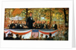 Abraham Lincoln and Stephen A. Douglas debating at Charleston, Illinois on 18th September 1858, 1918 by Robert Marshall Root