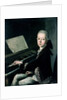 Portrait of Carl Graf Firmian at the piano, formerly thought to be Wolfgang Amadeus Mozart by Franz Thaddaus Helbling