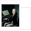 Portrait of Carl Graf Firmian at the piano, formerly thought to be Wolfgang Amadeus Mozart by Franz Thaddaus Helbling