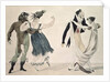 Good Form, No. 1: The Waltz, satirical cartoon, c.1820 by French School