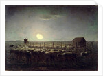 The Sheepfold, Moonlight, 1856-60 by Jean-Francois Millet