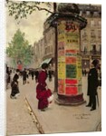 Paris Kiosk, early 1880s by Jean Beraud