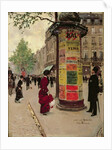 Paris Kiosk, early 1880s by Jean Beraud