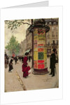 Paris Kiosk, early 1880s by Jean Beraud