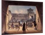 Interior of Fort Laramie, 1858-60 by Alfred Jacob Miller
