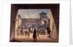 Interior of Fort Laramie, 1858-60 by Alfred Jacob Miller