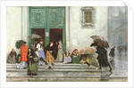 Coming Out of Church, before 1875 by Raimundo de Madrazo y Garreta