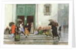 Coming Out of Church, before 1875 by Raimundo de Madrazo y Garreta