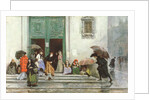 Coming Out of Church, before 1875 by Raimundo de Madrazo y Garreta