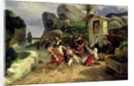 Italian Brigands Surprised by Papal Troops, 1831 by Emile Jean Horace Vernet