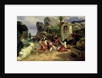 Italian Brigands Surprised by Papal Troops, 1831 by Emile Jean Horace Vernet