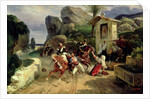 Italian Brigands Surprised by Papal Troops, 1831 by Emile Jean Horace Vernet