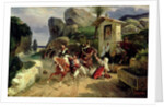 Italian Brigands Surprised by Papal Troops, 1831 by Emile Jean Horace Vernet
