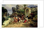 Italian Brigands Surprised by Papal Troops, 1831 by Emile Jean Horace Vernet