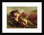 Collision of Moorish Horsemen, 1843-44 by Ferdinand Victor Eugene Delacroix
