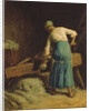 Breaking Flax by Jean-Francois Millet