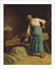 Breaking Flax by Jean-Francois Millet