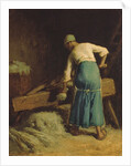 Breaking Flax by Jean-Francois Millet