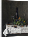 Still Life with Basket of Grapes, Walnuts and Knife, 1863 by Leon Bonvin
