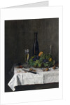 Still Life with Basket of Grapes, Walnuts and Knife, 1863 by Leon Bonvin