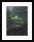 Fisherman on a Pond with Willow Trees, 1865 by Leon Bonvin