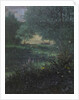 Fisherman on a Pond with Willow Trees, 1865 by Leon Bonvin