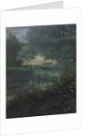 Fisherman on a Pond with Willow Trees, 1865 by Leon Bonvin