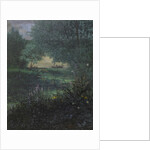 Fisherman on a Pond with Willow Trees, 1865 by Leon Bonvin