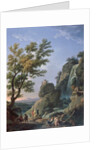 Landscape with Waterfall and Figures, 1768 by Claude Joseph Vernet