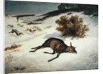 Hind Forced Down in the Snow, 1866 by Gustave Courbet
