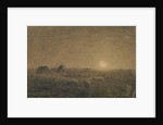 The Shepherd at the Fold by Moonlight by Jean-Francois Millet