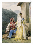 Italian peasants before a shrine, 1829 by Emile Jean Horace Vernet