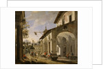Courtyard of an Inn with Classical Ruins, 1621-47 by Viviano Codazzi