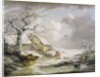Winter Landscape with Men Snowballing an Old Woman, 1790 by George Morland