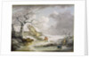 Winter Landscape with Men Snowballing an Old Woman, 1790 by George Morland