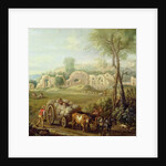 Haycart Passing a Ruined Abbey by John Wootton
