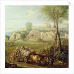 Haycart Passing a Ruined Abbey by John Wootton