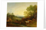 A Landscape with Cattle and Figures by a Stream and a Distant Bridge, c.1772-4 by Thomas Gainsborough