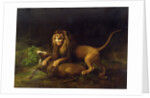 A Lion Attacking a Stag, c.1765 by George Stubbs
